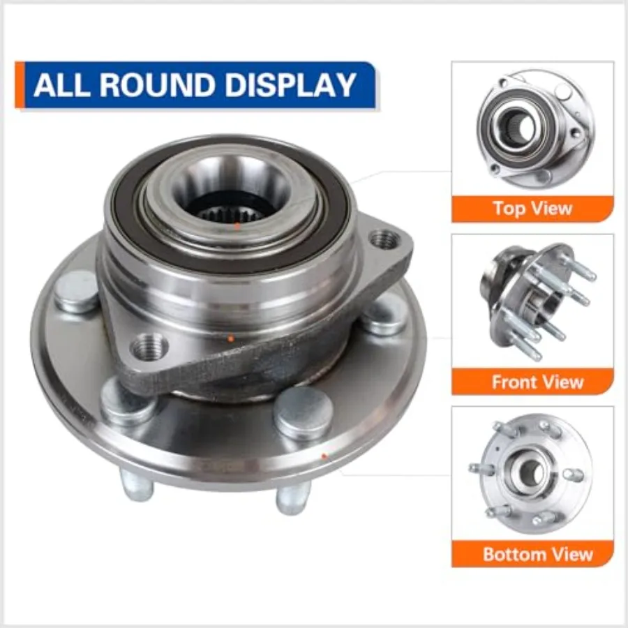 513289 Front Rear Wheel Hub and Bearing Assembly Compatible with 2010-2016 Cadillac SRX, 2011 Saab 9-4X 6lugs w/ABS