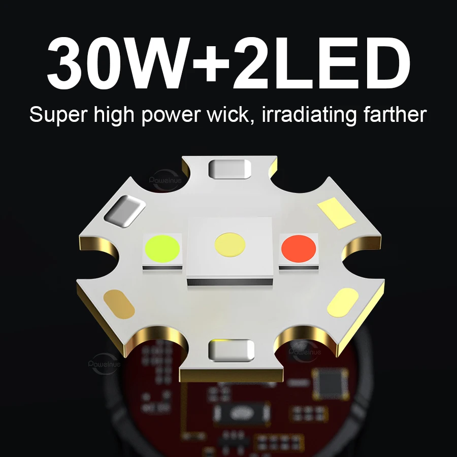 High Power Flashlight White/Red Green Light 3 Colors Multifunctional Rechargeable Zoom Flashlight Outdoor Camping Hunting Torch