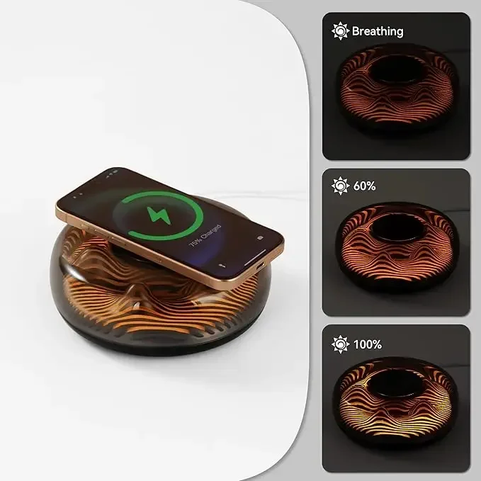 Colsur-電話スタンド,常夜灯,高速ワイヤレス充電,iPhone 14, Huawei, Xiaomi,15W, 2 in 1