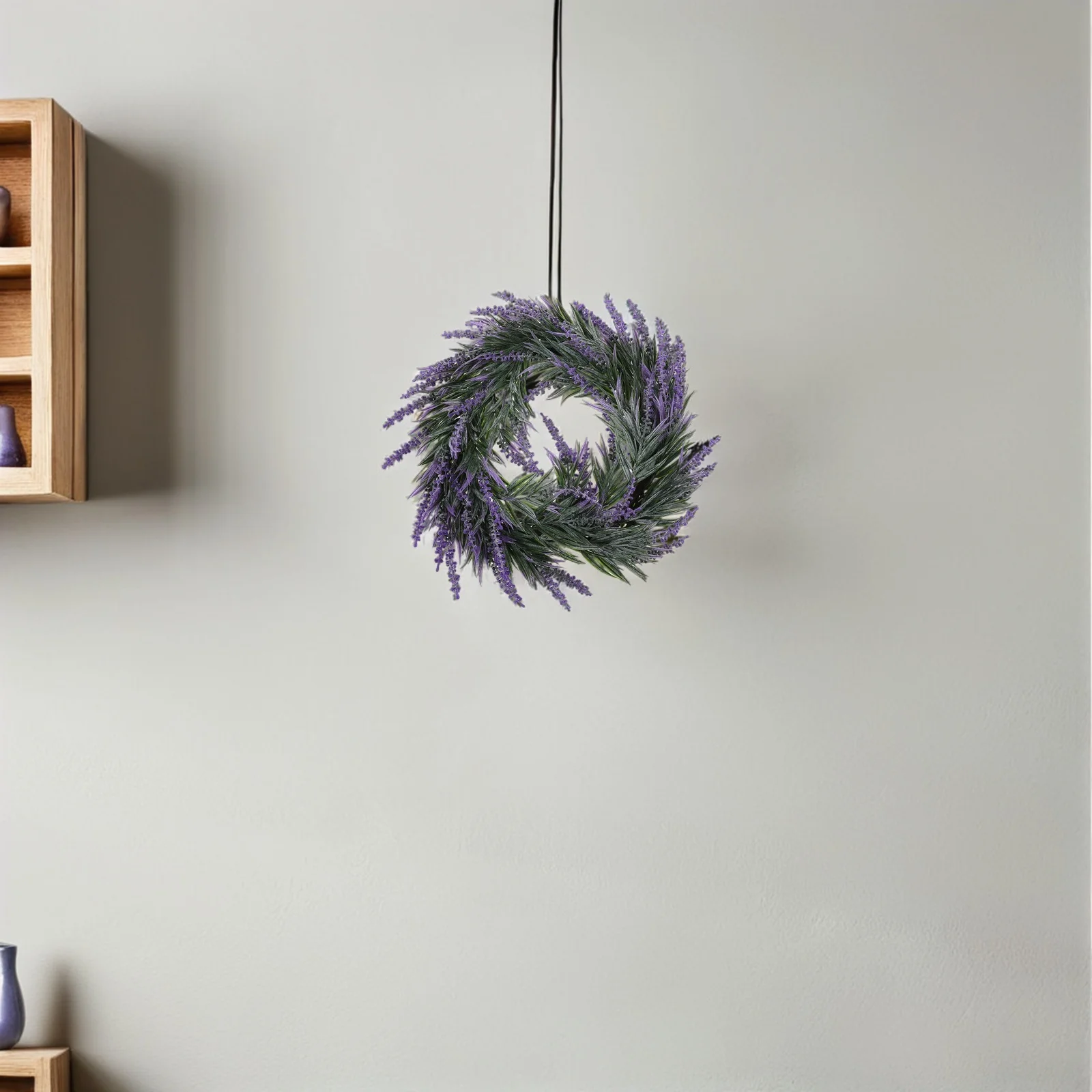 

Lavender Wreath Indoor Wall Home Decor Farmhouse Front Fall and Winter Christmas Wreaths Artificial Flower Porch
