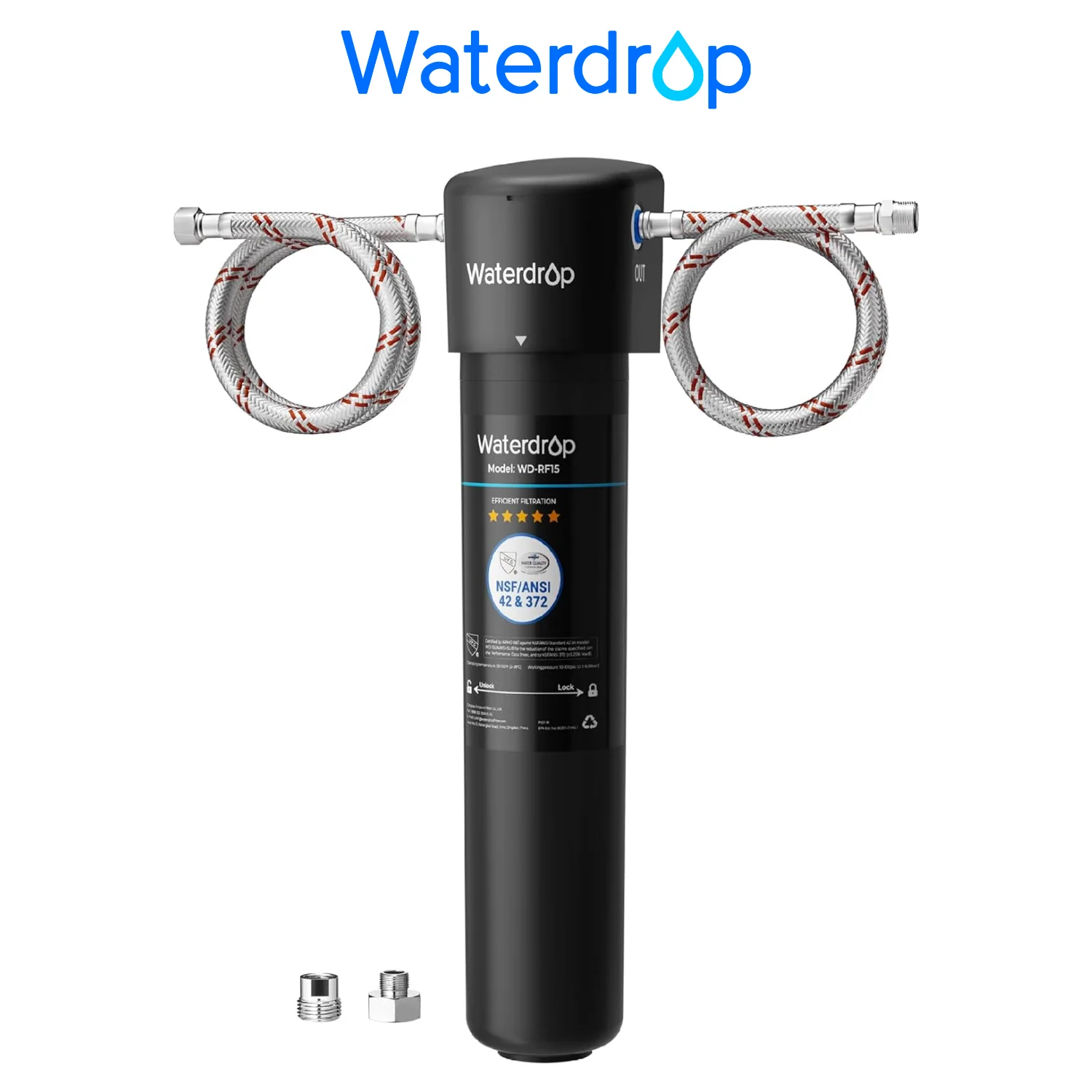 Waterdrop 15UA Under Sink Water Filter System, Reduces Lead, Chlorine, Bad Taste & Odor, Under Counter Water Filter