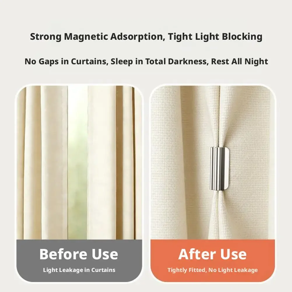 Magnetischer Vorhangverschluss, Abnehmbarer Vorhang-Fixierclip, Lichtschutz, Fensterdekoration, Magnetische Schnalle – Detail 7
