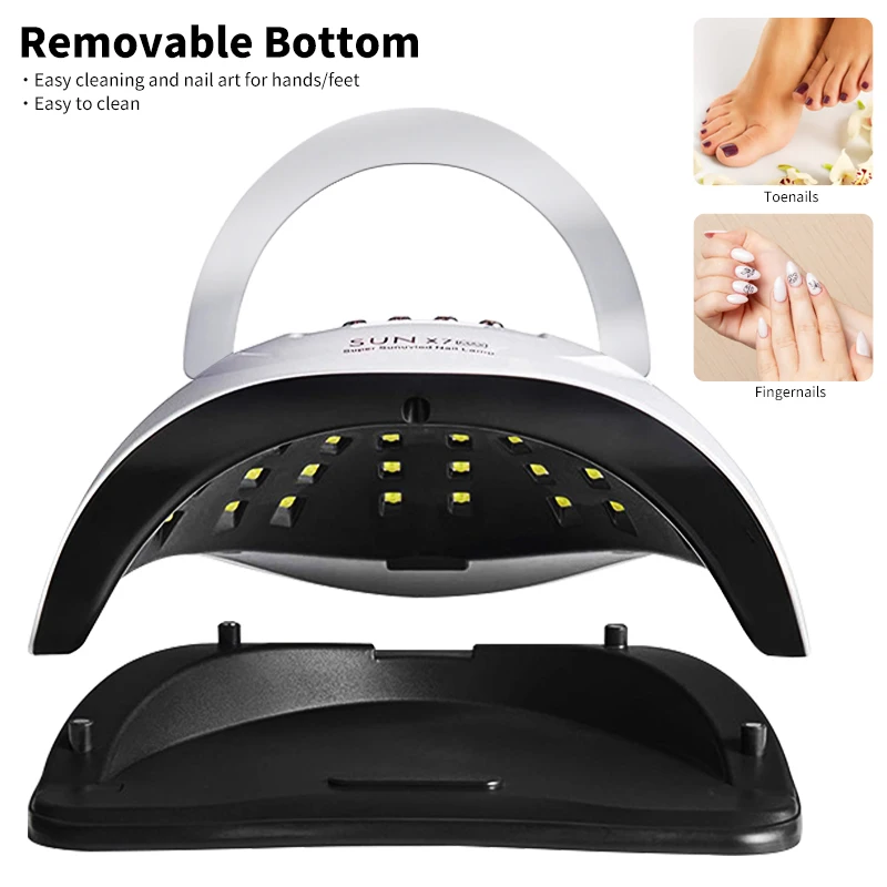 Sèche-ongles UV LED pour vernis gel avec capteur automatique |   Lampe de manucure professionnelle à 57 LED, système de durcissement rapide |   Équipement de séchage intelligent