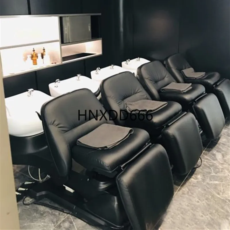 High-end barber shop shampoo bed hair lift rotatable Internet celebrity flush bed