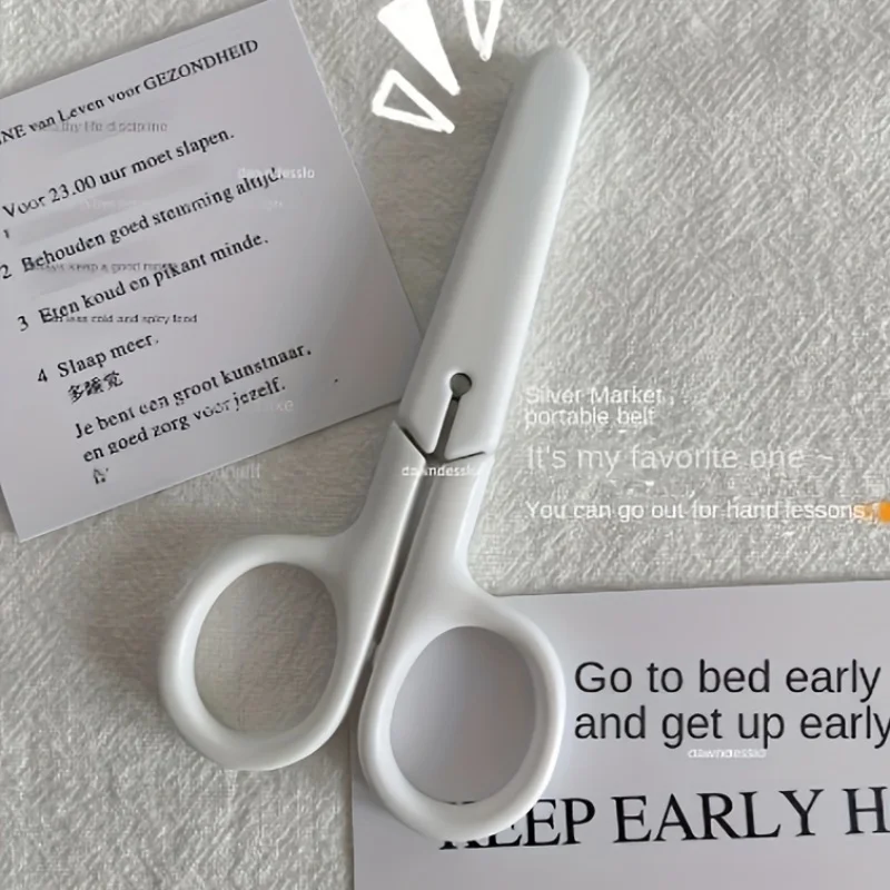 

1 mini white stainless steel blade paper-cutting tool - portable and durable, suitable for offices, schools and homes