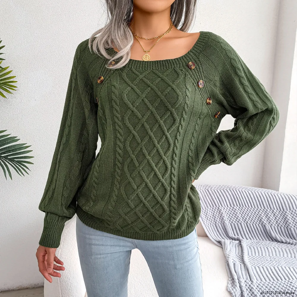 

2023 Women Knitted Pullovers Casual Streetwear Knitwear Long Sleeves Elastic Tricots New Autumn Winter Warm Knitting Sweater