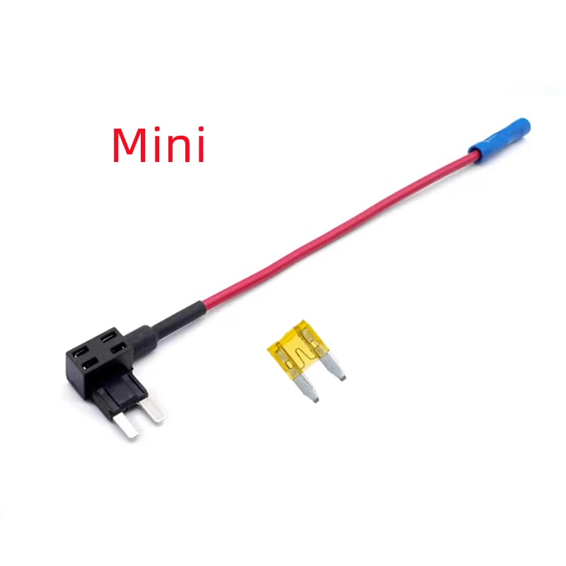 12V MINI, średniej wielkości, samochodowy uchwyt bezpiecznika Adapter do zaczepu z bezpiecznik ostrza mikro Mini w standardzie 10A — zdjęcie 6