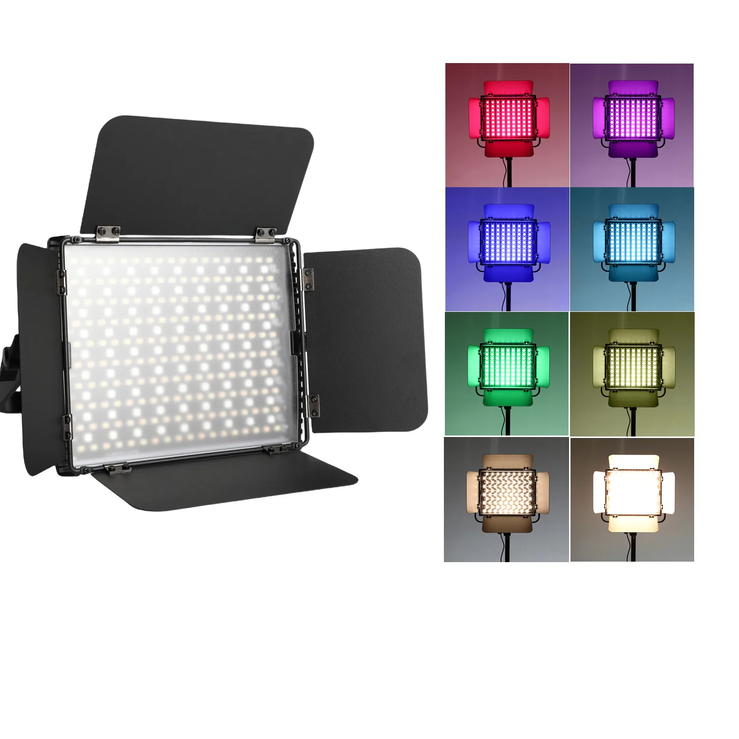 36W RGB Led Light Photography Lamp 0-360 Adjustable Colors with LCD Screen/U Bracket for Studio YouTube TikTok Video Shooting