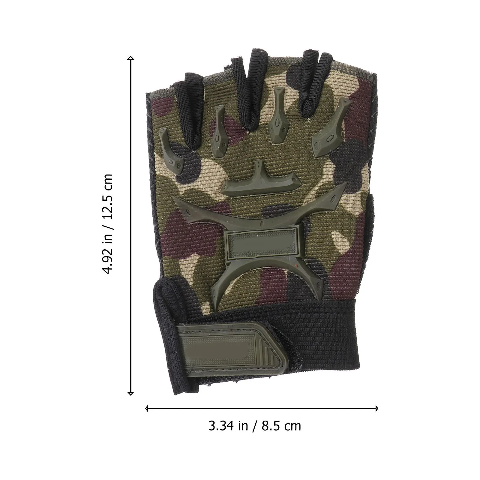 زوج واحد من قفازات نصف اصبع لركوب الدراجات للرياضات الخارجية، قفازات رياضية متينة وعملية مضادة للانزلاق بنصف أصابع
