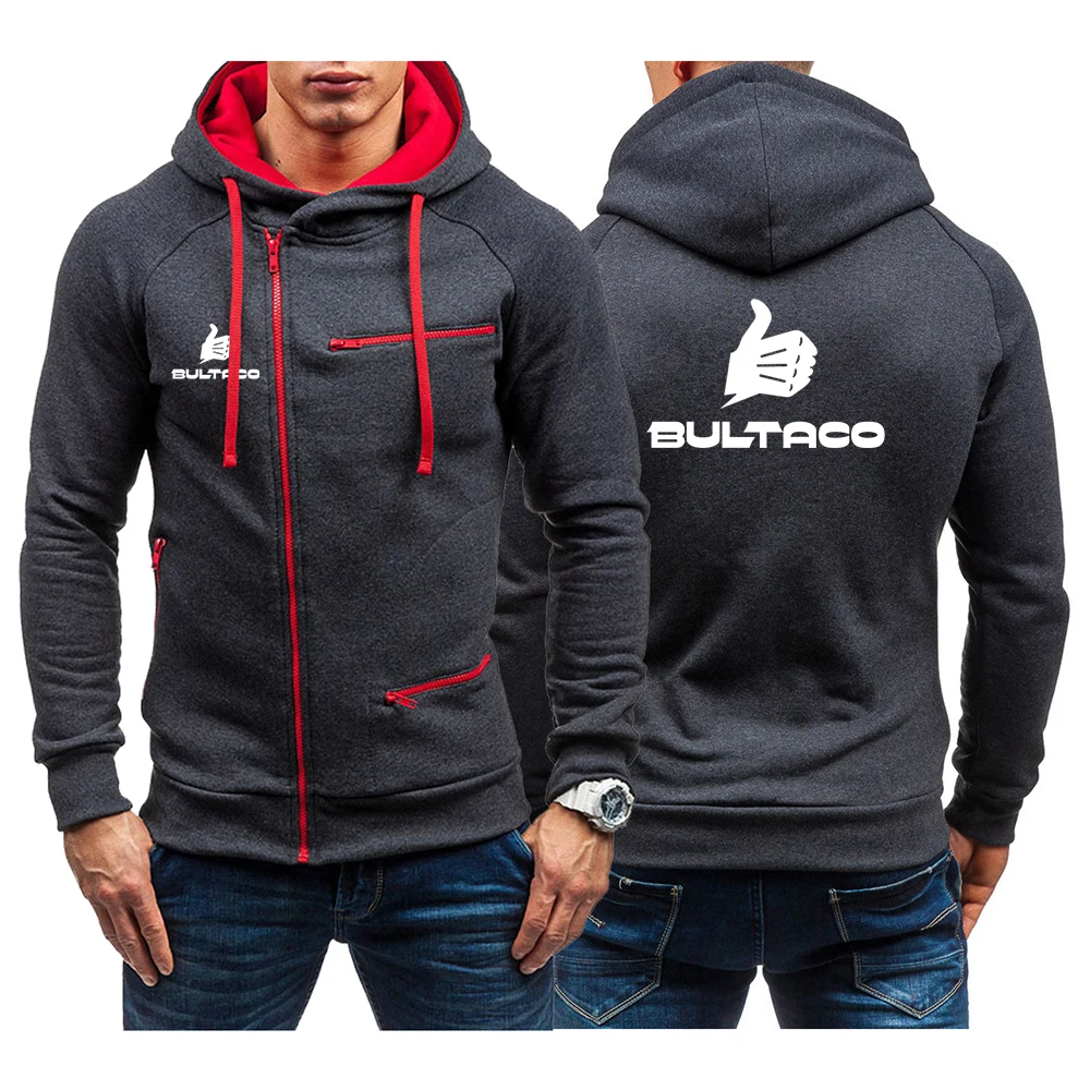 

Bultaco Cemoto Motorcycles Men Spring Autumn Zipper Hoodie Sweatshirt Printing Casual Coats Harajuku Outwear High Quality Tops