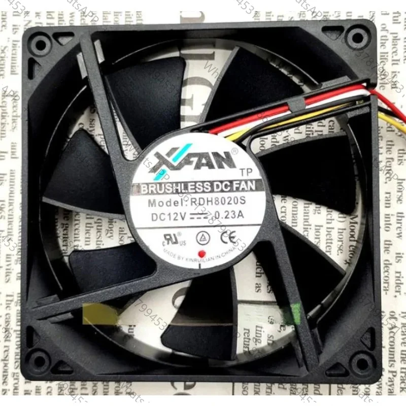 Original CPU Cooler Fan For RDH8020S 12V 0.23A Cooling Fan 8020 8CM