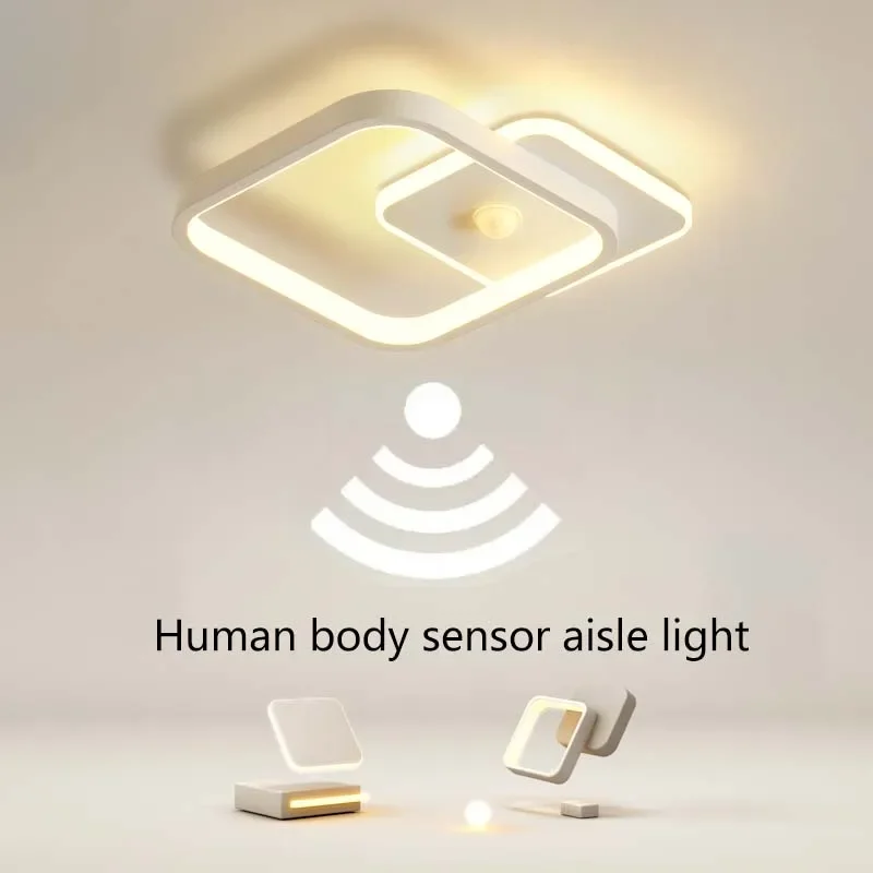 Slimme Led Plafondlampen Human Sensor Smart Home Verlichting AC85-265V 18W Voor Ingangskamer Gangen Corridor Sensor Plafondlamp