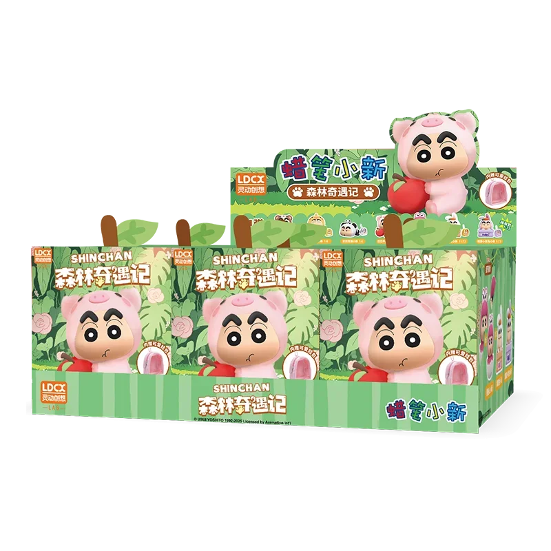 LDCX Echte Crayon Shin Chan Mystery Box Bosavontuur Snoep Pop Flock Pluche Pop Anime Bureau Collectie Cadeau