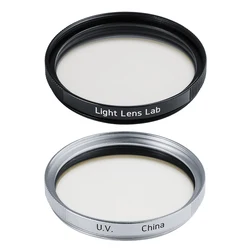 Light Lens Lab UV E39 39mm Black Sliver Chrome For Leica Camera