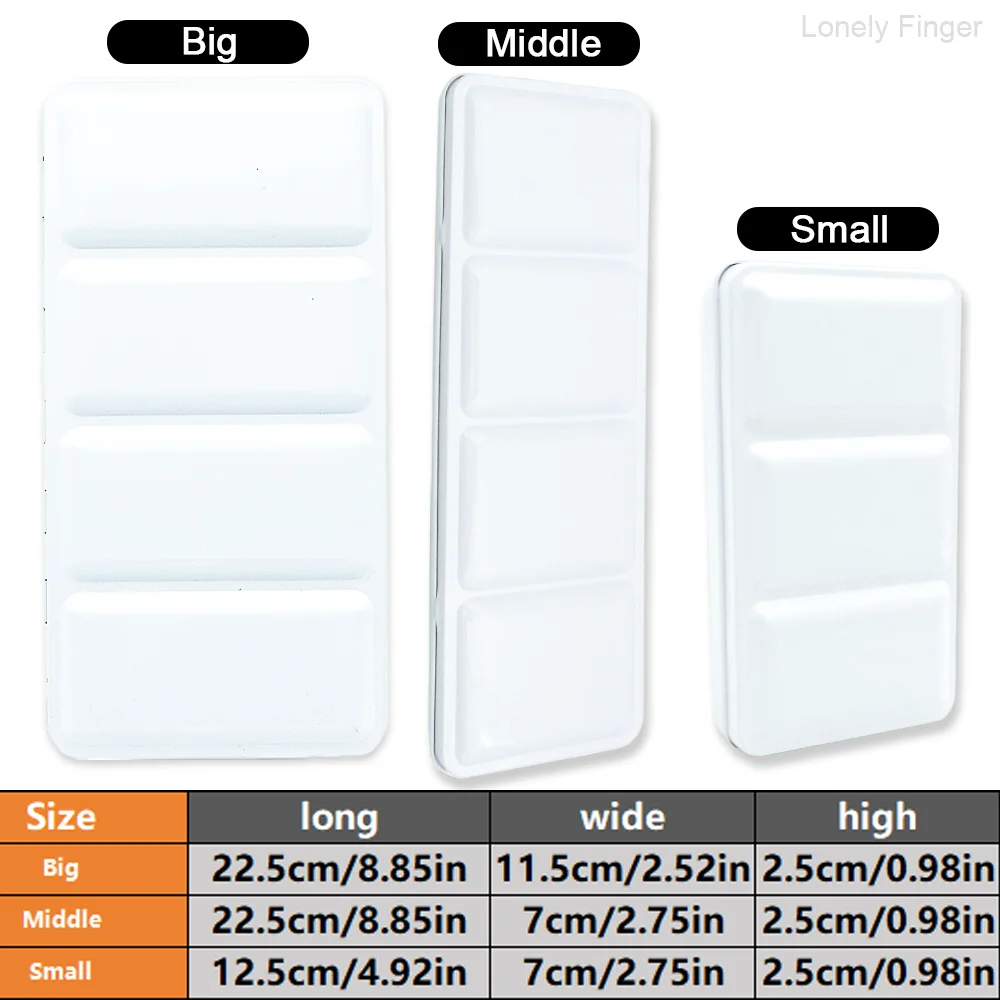 لوحة ألوان مائية فارغة، علبة ألوان مائية معدنية مع علبة طلاء نصف مقالي 14/26/52 مع صندوق طلاء بغطاء للسفر