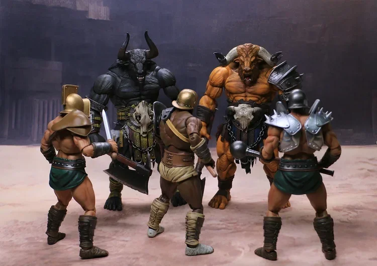 XESRAY 1/12 Men Soldier Bull Head Orc The Battle of Glory Thales Kasos Full Set 9'' Action Figure Collection Fans Gifts