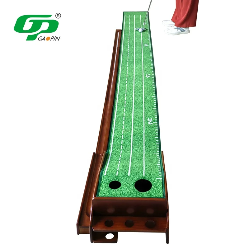 

Hot Sale Golf Putting Mat With Auto Ball Return Golf Putting Green Mat Personal Golf Aid Indoor & Outdoor Practice