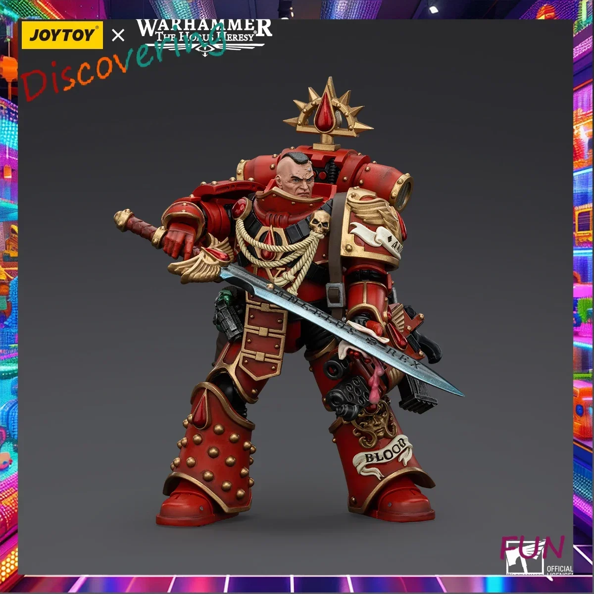 JOYTOY Warhammer "The Horus Heresy" Blood Angels Raldoron Eerste Kapitein van de Blood Angels 1:18 Figuren Game Model Mecha Speelgoed