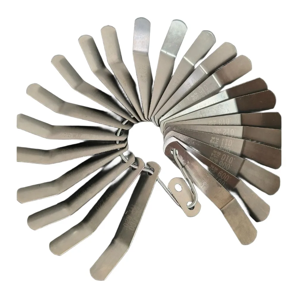 4-Piece Feeler Gauge Set with Grinding Head Configuration for Accurate Mechanical Gap Measurement in Engine Servicing