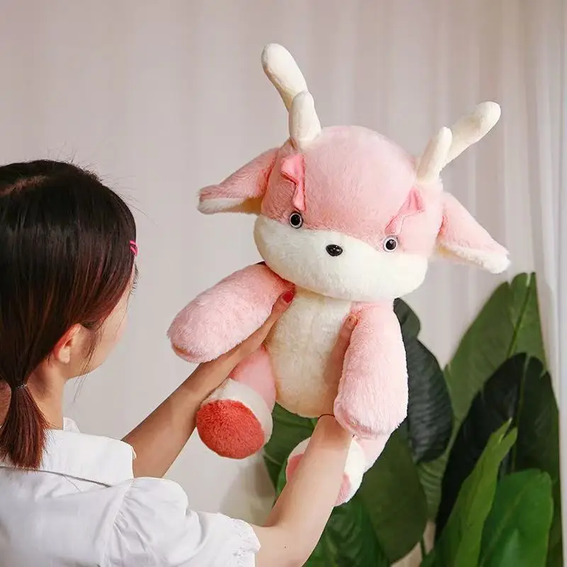 최신 핑크 작은 드래곤 인형 Kawaii 박제 인형 장난감 수제 인형 만화 애니메이션 귀여운 베개 어린이 생일 선물 인형