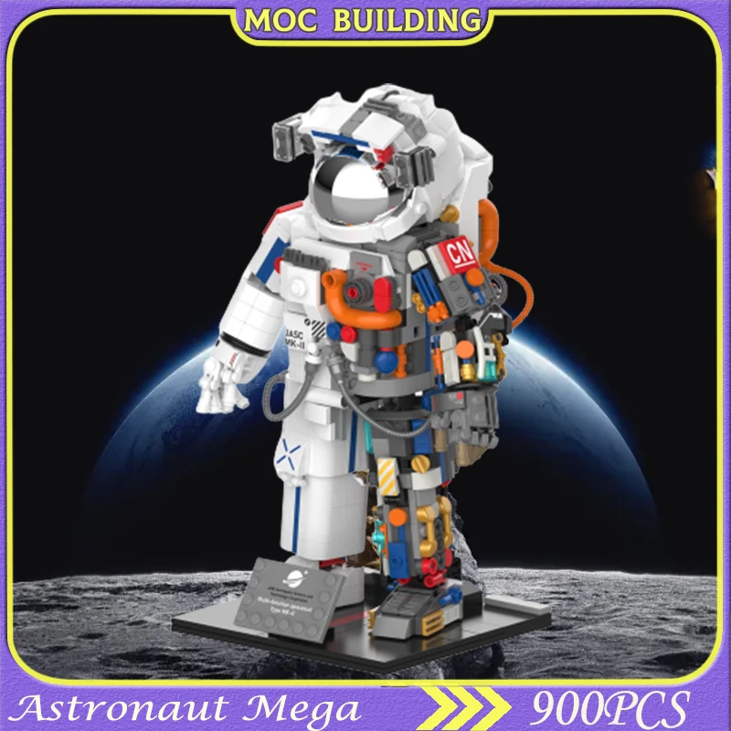 

3D Half-Body Robot Space Astronaut Model Dawn Plan Semi Perspective Dolls Moc Building Blocks Bricks Toy Collection Dolls