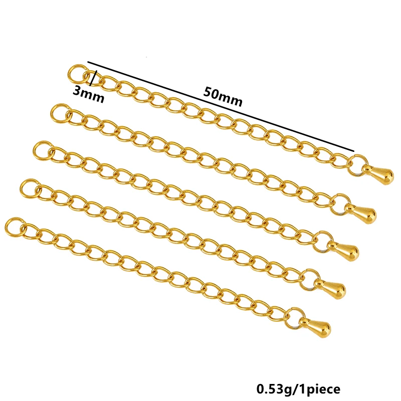 20pcs Stainless Steel Extension Chains Kit