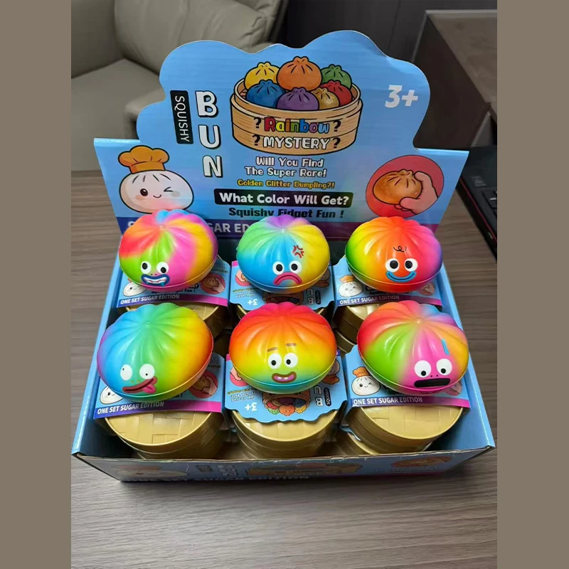 Mysteries Dumpling Soft Squishy Stress Relief Decor Cute Desktop Ornament Perfect Office Desk Accessory Birthday Holiday Gift