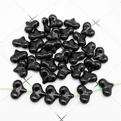 20PCS Plastic Heart Beads Black Heart Shape Spacer Bead Bracelet Jewelry Making Handmade Accessory