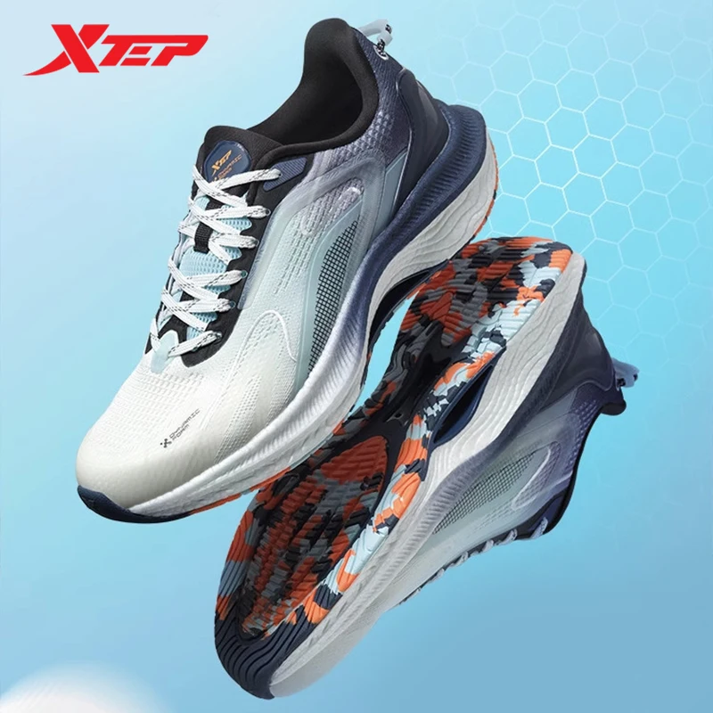 Xtep Tengyue Men\'s Running Shoes Summer Breathable Light Shock Absorption Sports Shoes Casual Sneakers 878319110001