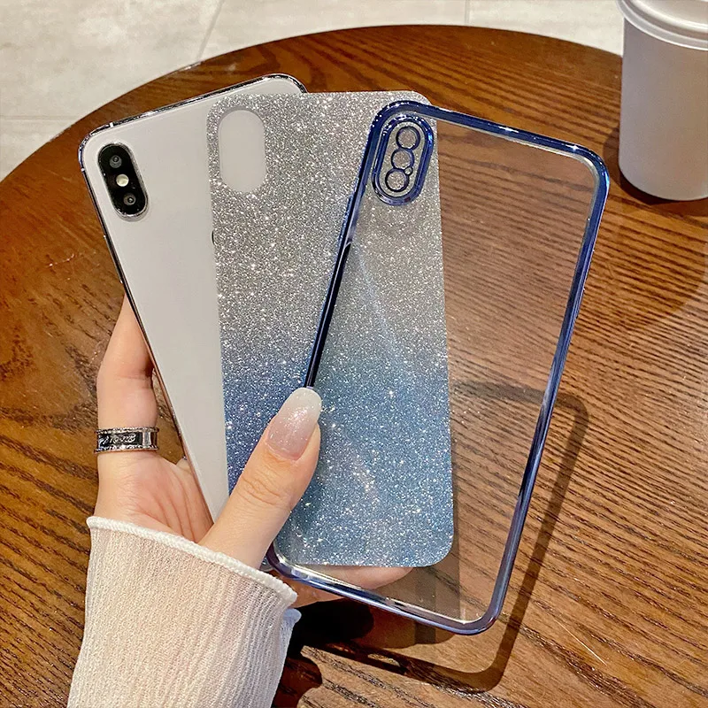 For Xiaomi Redmi Note 10 Pro Case Redmi Note 10 Pro Max Phone Case Luxury Electroplated Glitter Soft Bumper Clear Back Cover