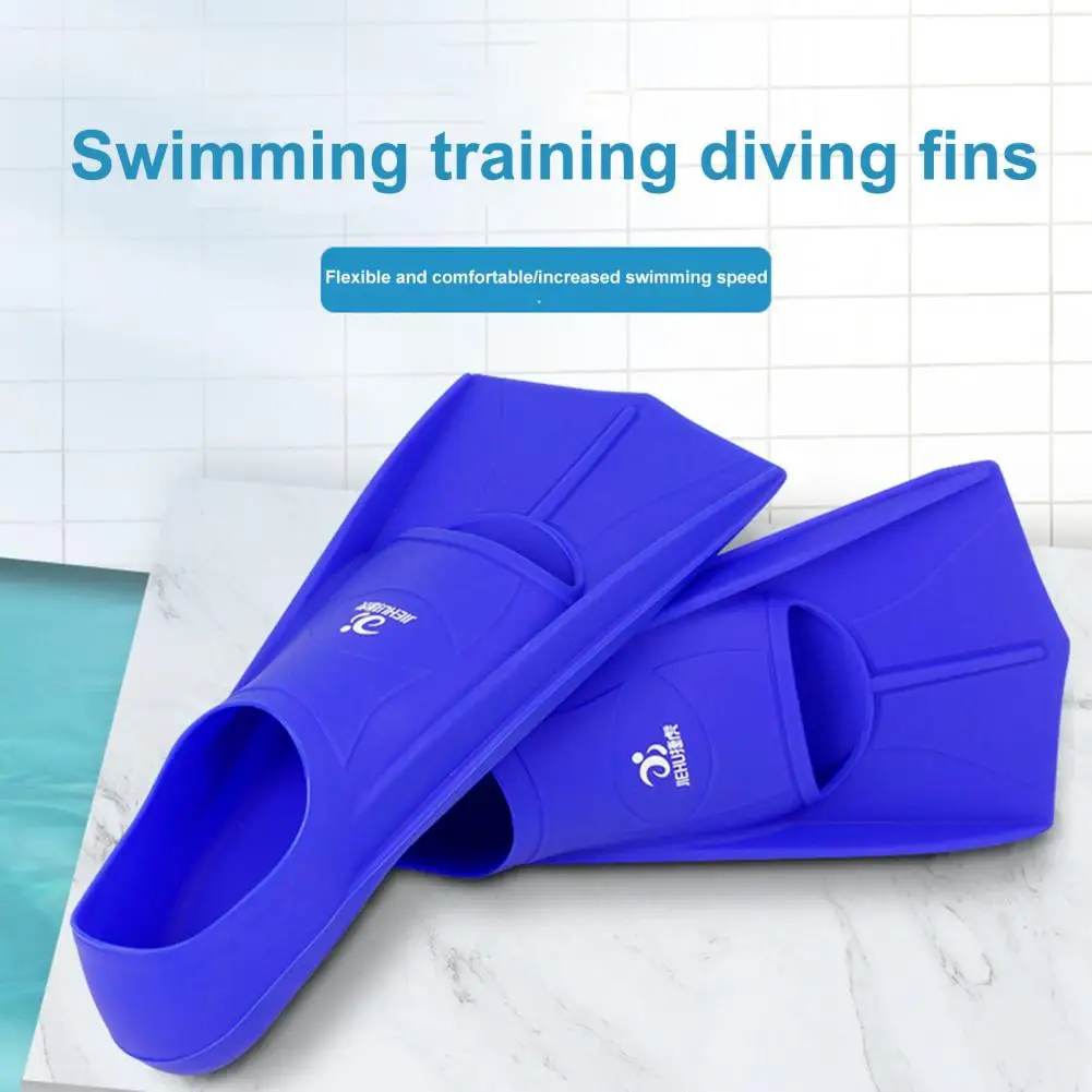 1 Pair Swim Training Fins Short Blade Floating Flippers Adult Swim Fins Training Aid Silicone Rings Swimming Short Blades Thongs