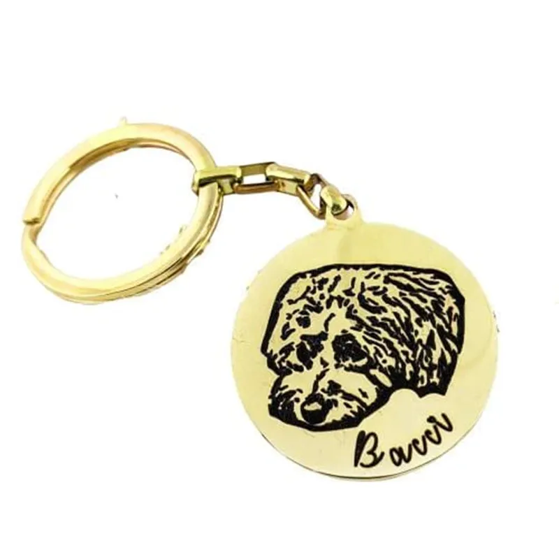 Personalized Dog Photo Keychain Custom Picture Keyring Dog Portrait Keychain Pet Memorial Gift For Pet Lover Christmas for Gifts