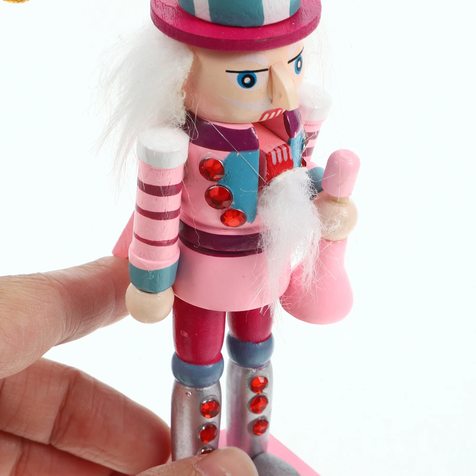 

3Pcs Nutcrackers Christmas Decor Delicate Wood Figures for Indoor Outdoor Party Supplies Small Nutcracker Figures