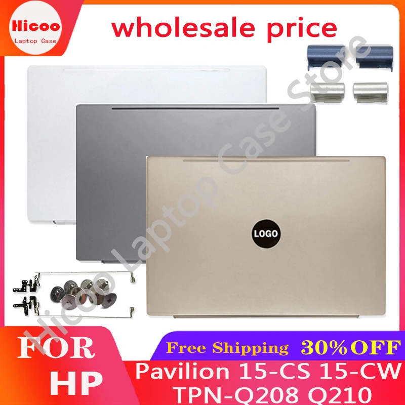Imagem -01 - Tampa Original do Portátil para hp Pavilion Lcd Tampa Traseira Moldura Frontal Dobradiças Palmrest Caixa Inferior Cinza Branco Azul Novo 15-cw 15-cs Tpn-q208 tampa original do portatil para hp pavilion lcd tampa traseira moldura frontal dobradicas palmrest caixa inferior cinza branco azul novo 15 cw 15 cs tpn q208 01