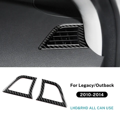 Настоящая мягкая наклейка из углеродного волокна для Subaru Legacy Outback 2010, 2011, 2012, 2013, 2014, LHD, RHD, автомобильный инструмент, противозапотеватель, воздуховыпускное отверстие
