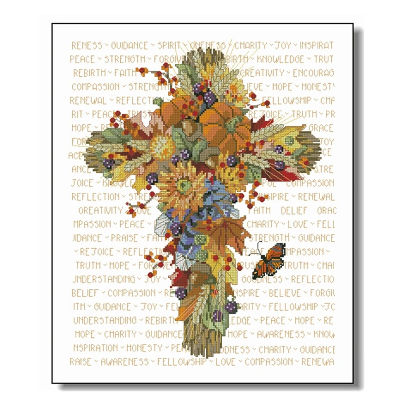 The DIY cross-stitch kit is available as an optional print handcrafted intersection point kit for saga's autumn cross-stitch