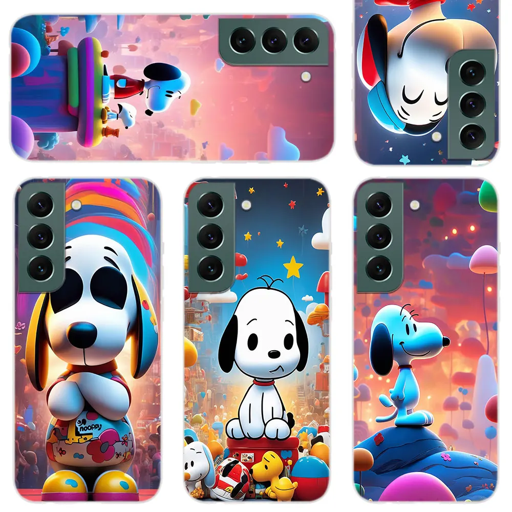 Soft Silicone Phone Case For Apple iPhone 15 14 13 12 11 Pro X XS Max XR Plus Mini Cover Trendy Cartoon S-Snoopy