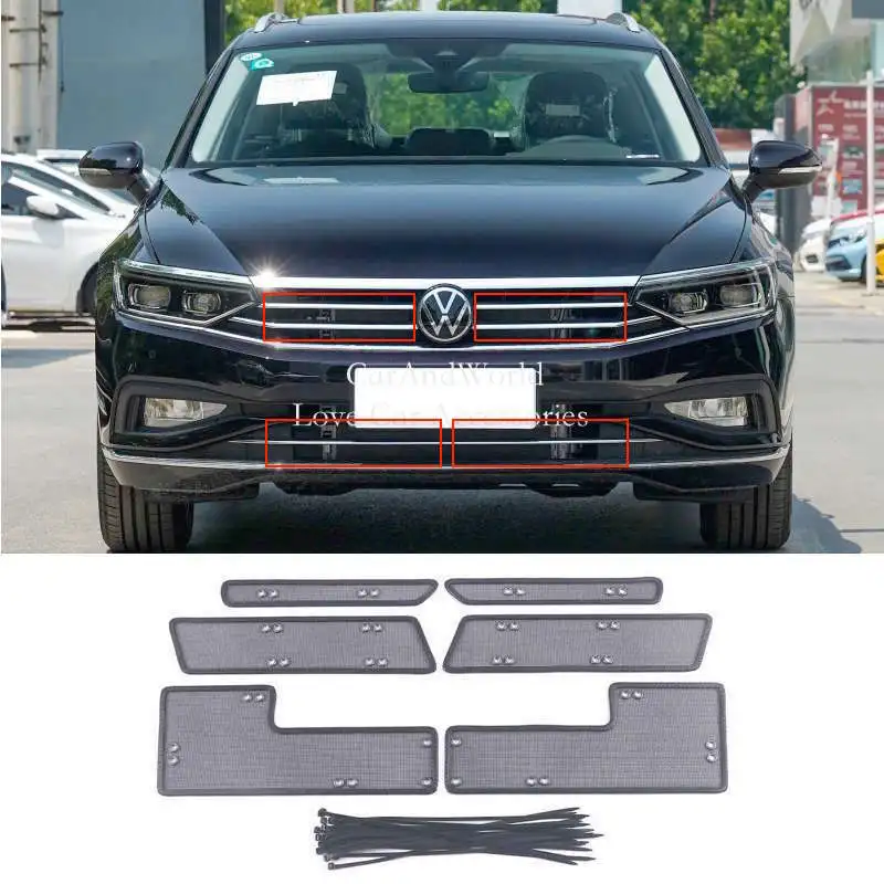 For Volkswagen VW Variant 2021-2024 Center Grille Insert Net Radiator Condenser Protecte Cover Anti Insect Sand Mesh Accessories