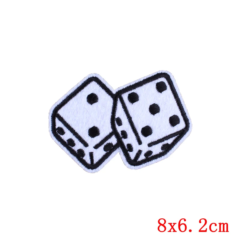 Cartoon Embroidery Stickers, Playing Pokers Cards, Sew on Iron-on Arm Badge for Jeans, Clothing Hat, Garment Accessories, New