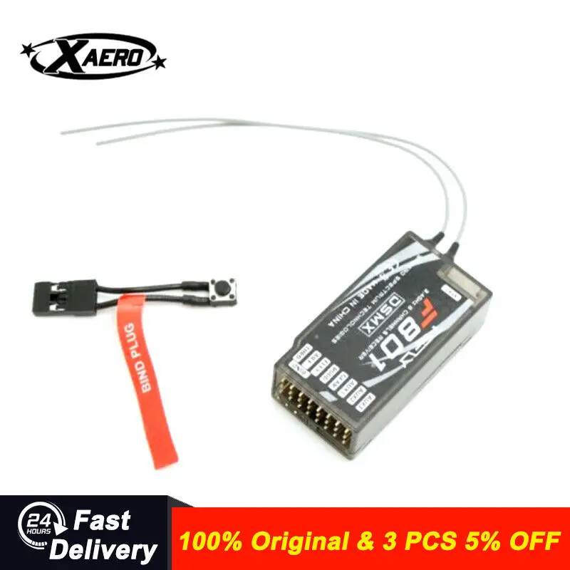 

F801 8 Channel Long Range DSMX DSM2 Receiver - Compatible with Spektrum DX6 DX8, Replace AR8000