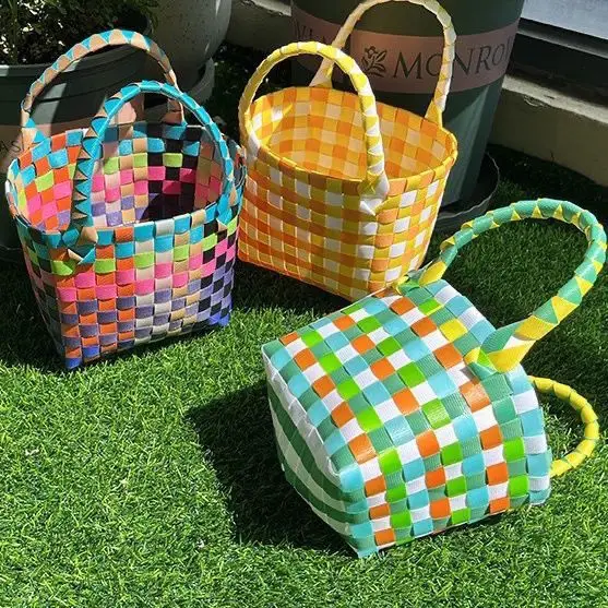 Baby Snack Storage Basket Hand Carry Bath Basket Woven Shopping Basket Children\'s Beach Bag Toy Basket Fruit Basket