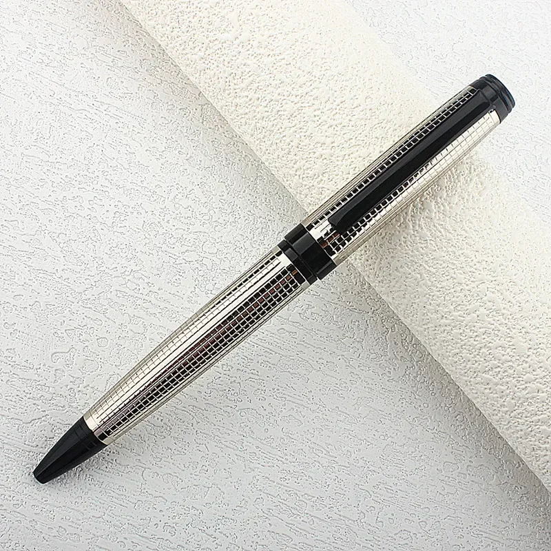 Luxury 701 Metal Ballpoint Pen, Retractable Signature Pen Metal Housing Blue Ink Medium Point 0.7mm