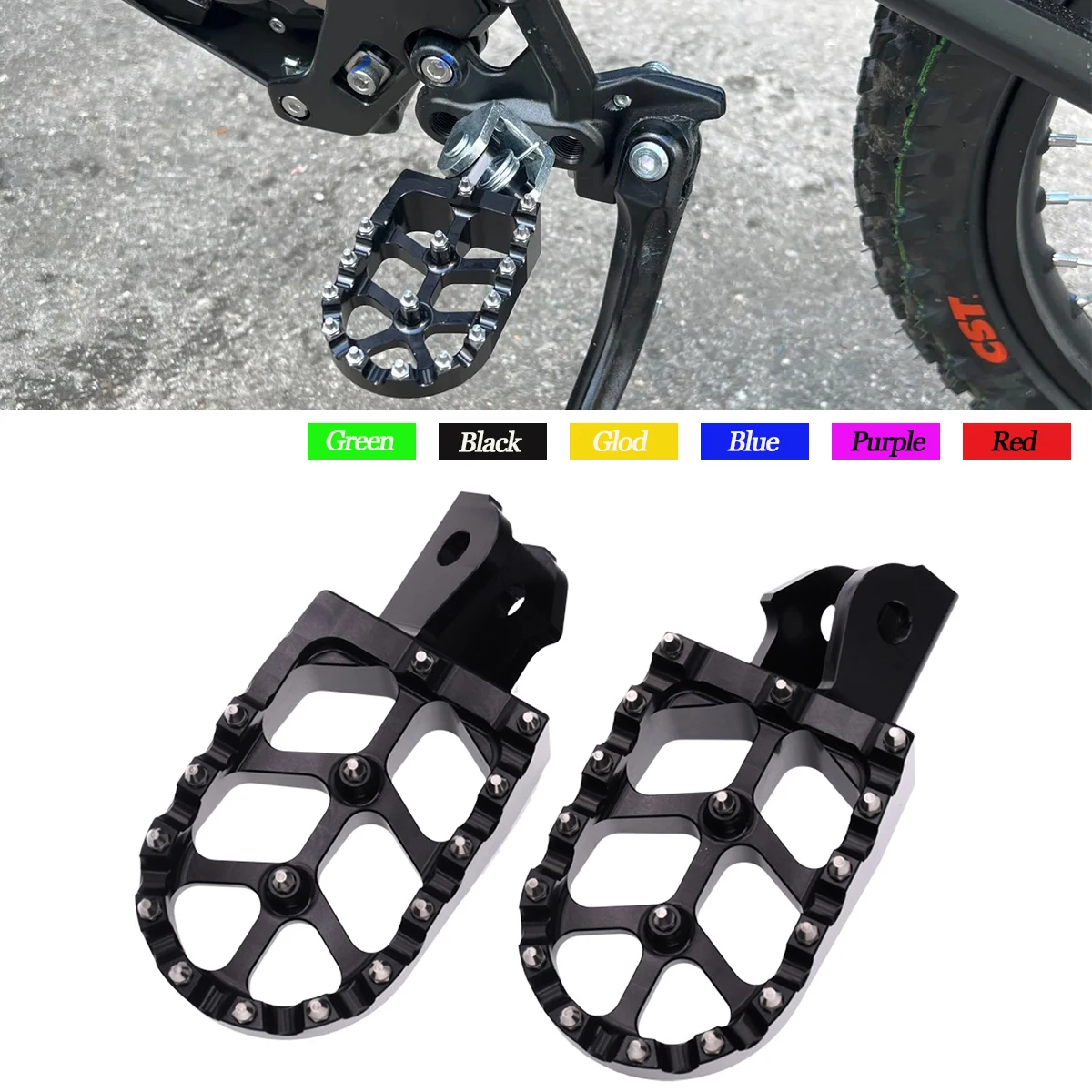 

Motocross Parts Electric Bike CNC Foot Pegs Rest Footpegs Foot Pegs Bracket For Sur-Ron Sur Ron Surron Light Bee X & S Electric