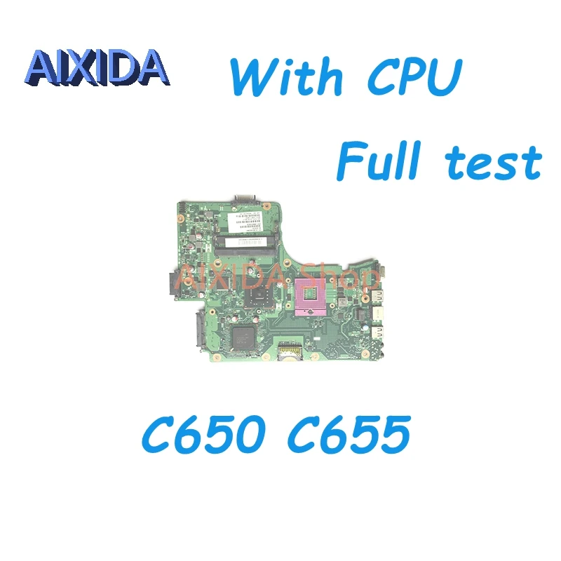 

AIXIDA 6050A2355301-MB-A03 V000225020 Mainboard For TOSHIBA Satellite C650 C655 Laptop motherboard GL40 DDR3 Free CPU Full Test