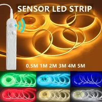 Dual Mode Adjustable 5V COB LED Strip Motion Sensor Night Light, Smart Induction Lamp for Bathroom Bedroom Bedside Home Decor 5
