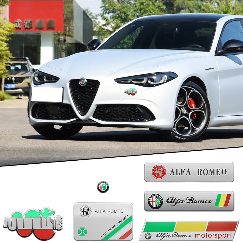 3D Metal Car Styling Side Body Badge Emblem Decal Car Logo Sticker For Alfa Romeo Giulia Mito Giulietta 156 159 166 Spider