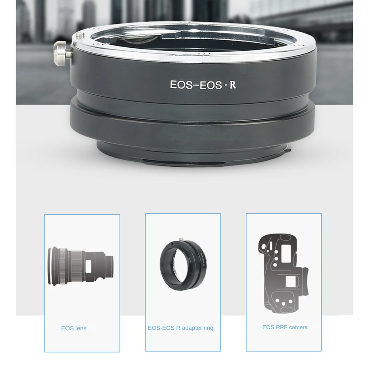 Anel Adaptador Lente para Canon EF Lens, EOS-EOSR R5 R6