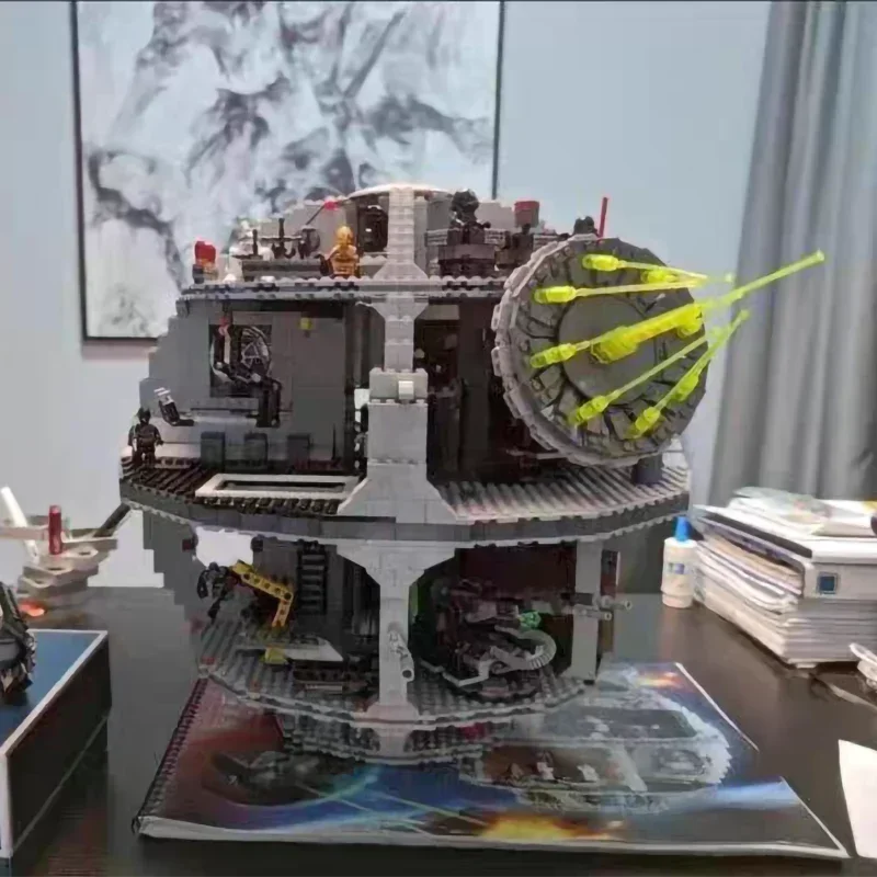 

Led Lights Fast Ship DS-1 Platform MOC Display Death Star Great Ultimate Building Blocks Bricks Toy Gift Compatible 75159 Kids