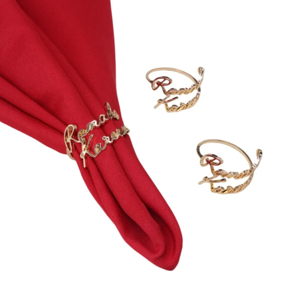 

12pcs/lot New style napkin ring alloy fashionable versatile napkin buckle western restaurant table setting table cloth ring