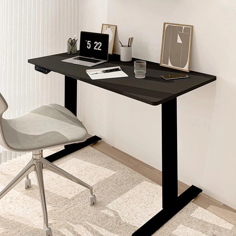 Electric Computer Table Vertical Desk Workstation Integrated Style Desktop Belt Lifting and Lowering Function Computer Desk  140x70cm